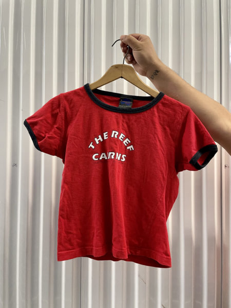 Vintage red Samsousan Designs short-sleeved ringer t-shirt - The Reef Cairns