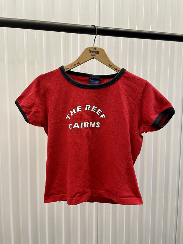 Vintage red Samsousan Designs short-sleeved ringer t-shirt - The Reef Cairns